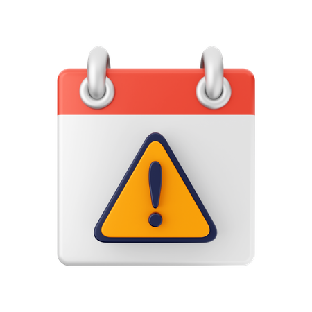 Free Warning Calendar  3D Icon