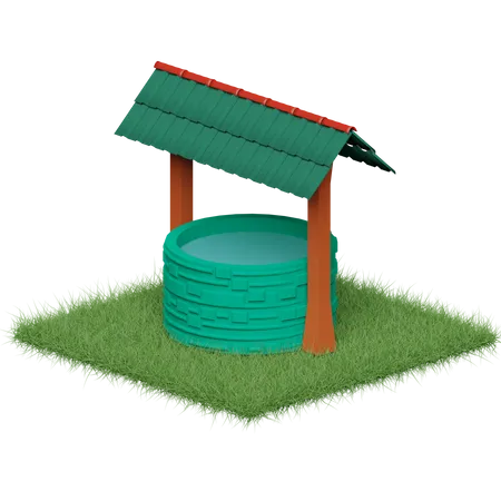 Free Water Well  3D Illustration