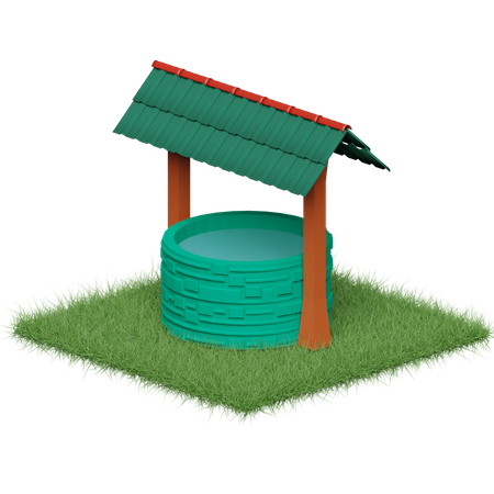 Free Water Well  3D Illustration