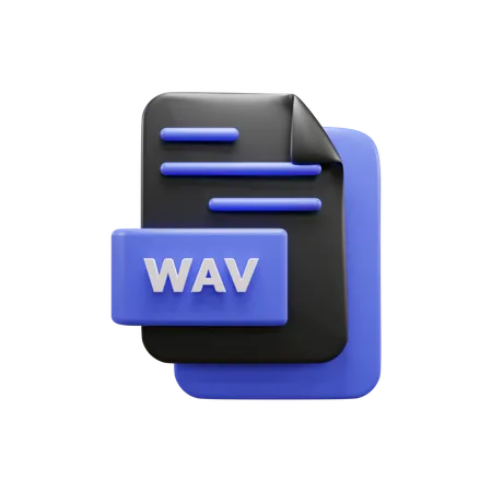 Free Wav File  3D Icon