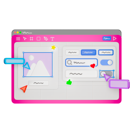 Free Web Design  3D Icon