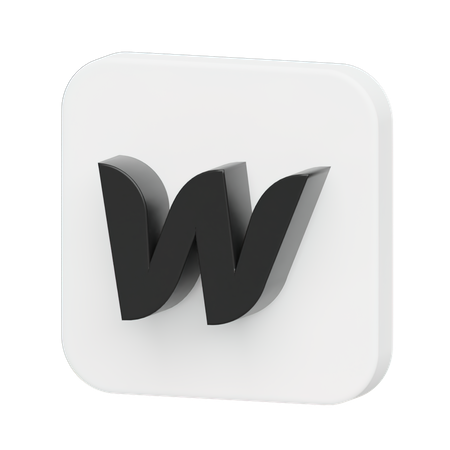 Free Webflow  3D Logo