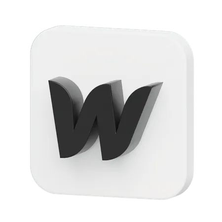 Free Webflow  3D Logo