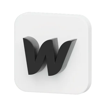 Free Webflow Logo 3D Illustration