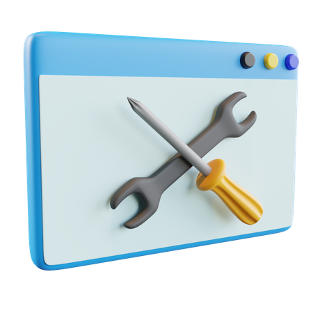 Free Website Maintenance  3D Icon