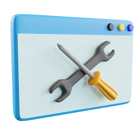 Free Website Maintenance  3D Icon