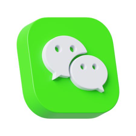 Free WeChat  3D Icon