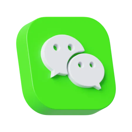 Free WeChat  3D Icon