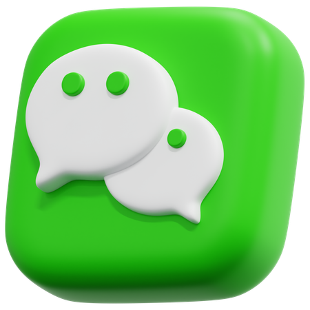 Free Wechat  3D Icon