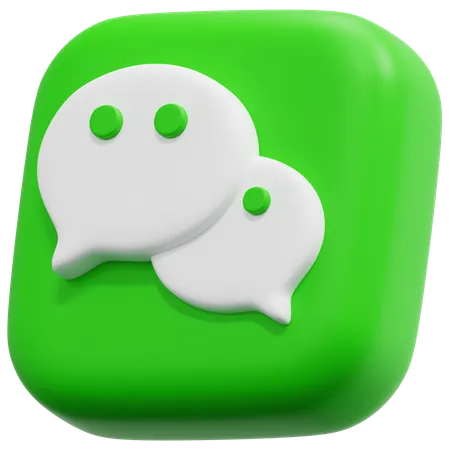 Free Wechat  3D Icon