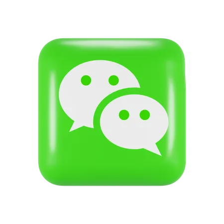 Free WeChat  3D Logo