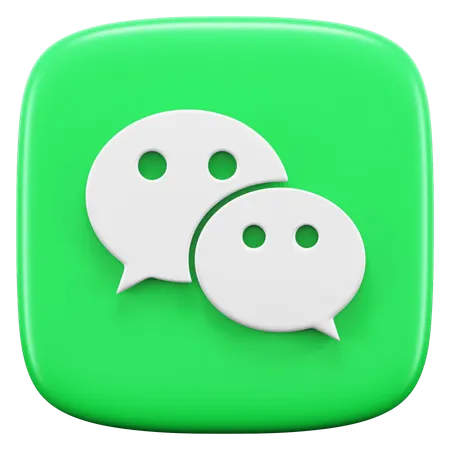 Free WeChat  3D Icon