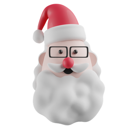 Free Weihnachtsmann Kopf  3D Icon