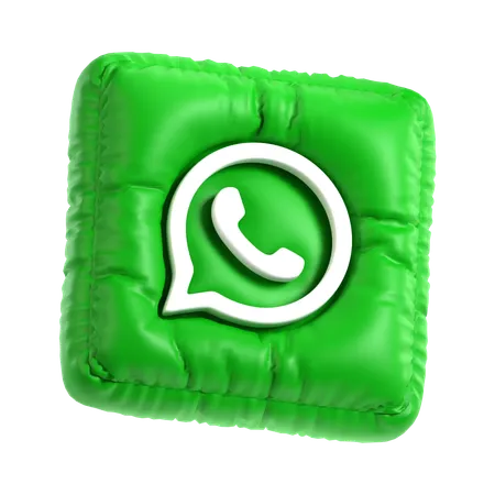 Free 3 D Inflated Whatsapp Logo 3D Icon