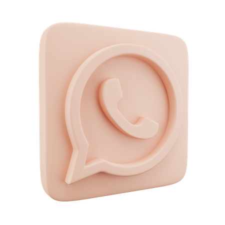 Free Whatsapp  3D Logo