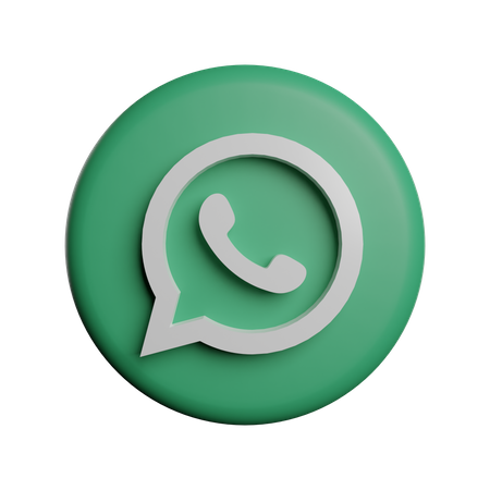 3D whatsapp logo on transparent PNG - Similar PNG