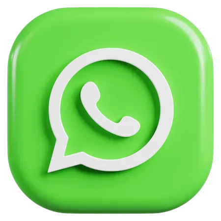 Free WhatsApp Logo  3D Icon