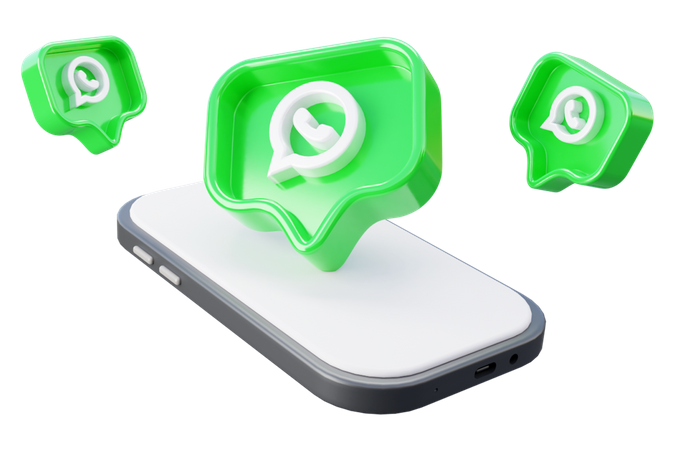 Free Whatsapp marketing  3D Icon
