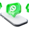 whatsapp marketing 3d logo