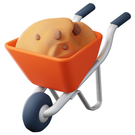 Free Wheelbarrow  3D Illustration