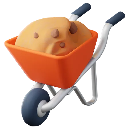 Free Wheelbarrow  3D Illustration