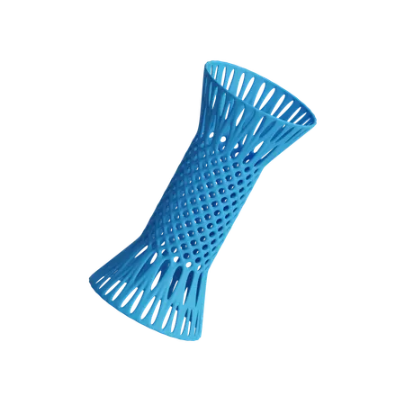 Free Wide wireframe cylinder  3D Icon