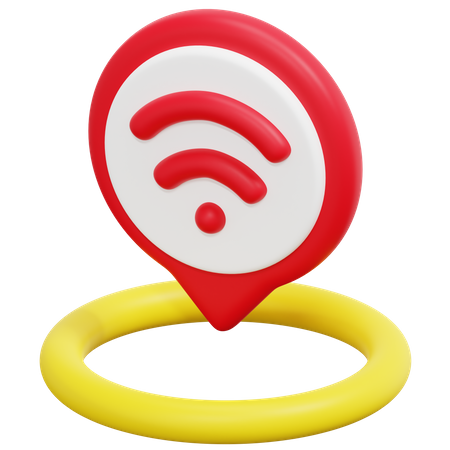Free Wifi Location  3D Icon