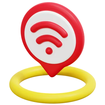 Free Wifi Location  3D Icon