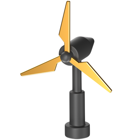 Free Wind Turbine  3D Icon