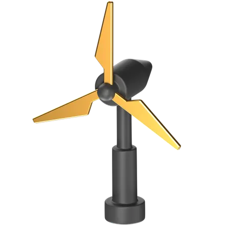 Free Wind Turbine  3D Icon