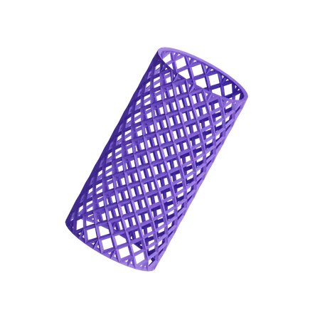 Free Wireframe Cylinder  3D Illustration