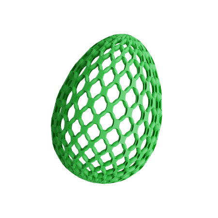 Free Wireframe egg  3D Illustration