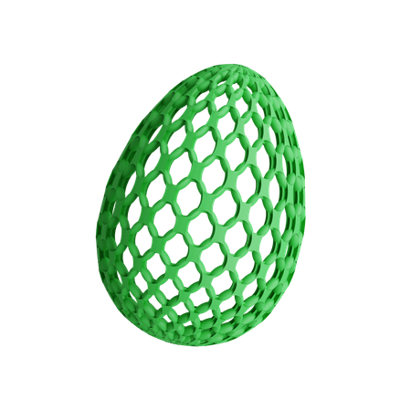 Free Wireframe egg  3D Icon