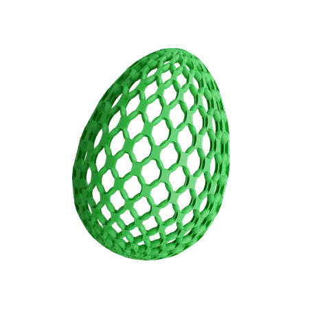 Free Wireframe egg  3D Icon