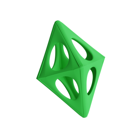 Free Wireframe Octahedron  3D Icon