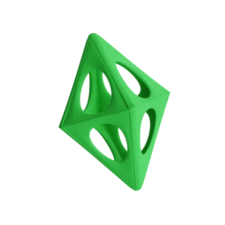 Free Wireframe Octahedron  3D Icon