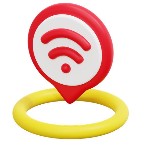 Free WLAN-Standort  3D Icon