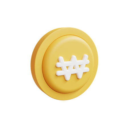 Free Won  3D Icon