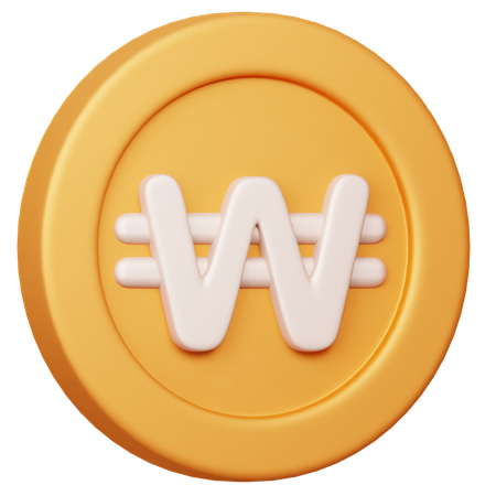 Free Won sud-coréen KRW  3D Icon