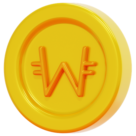Free Won sul-coreano  3D Icon