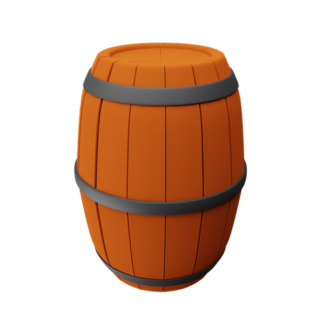 Free Wooden Barrel  3D Illustration