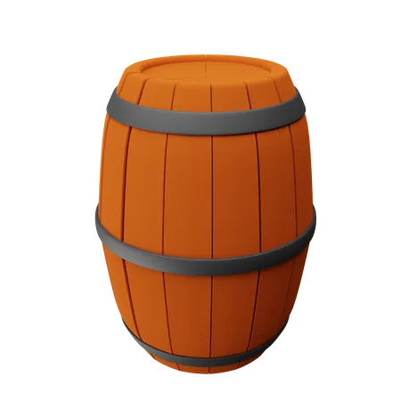 Free Wooden Barrel  3D Illustration
