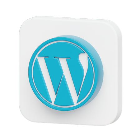 Free Word Press Logo  3D Icon