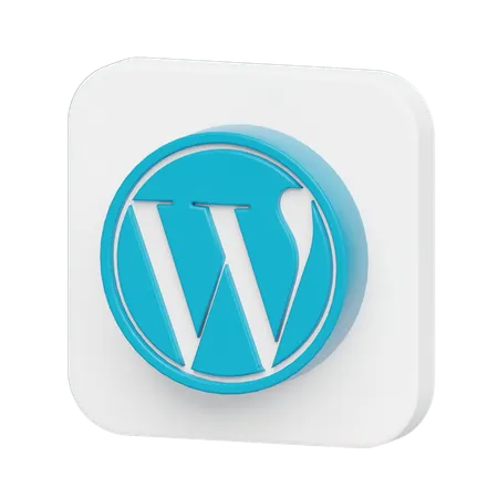 Free Word Press Logo  3D Illustration