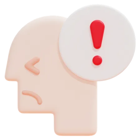 Free Worried Mind  3D Icon