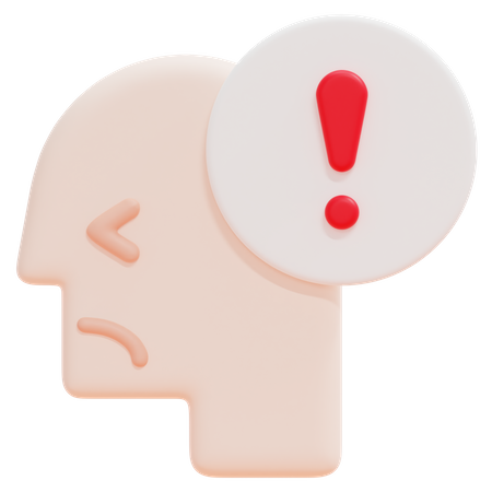 Free Worried Mind  3D Icon