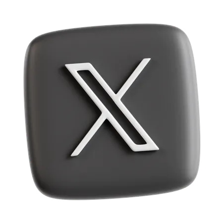 Free X  3D Icon