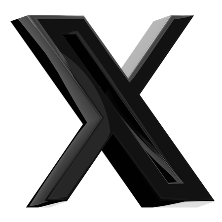 Free X  3D Icon