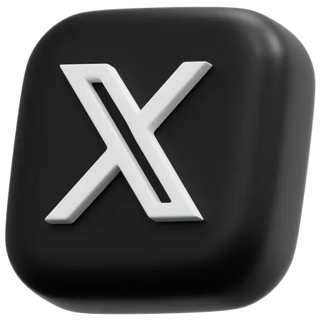 Free X 3D Icon