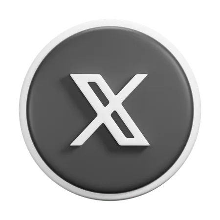 Free X  3D Icon